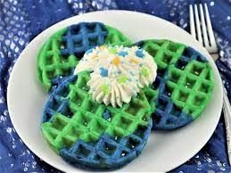 Blue Waffle Ice Cream Sandwiches (Summer Dessert Idea) 4 Blue Waffles