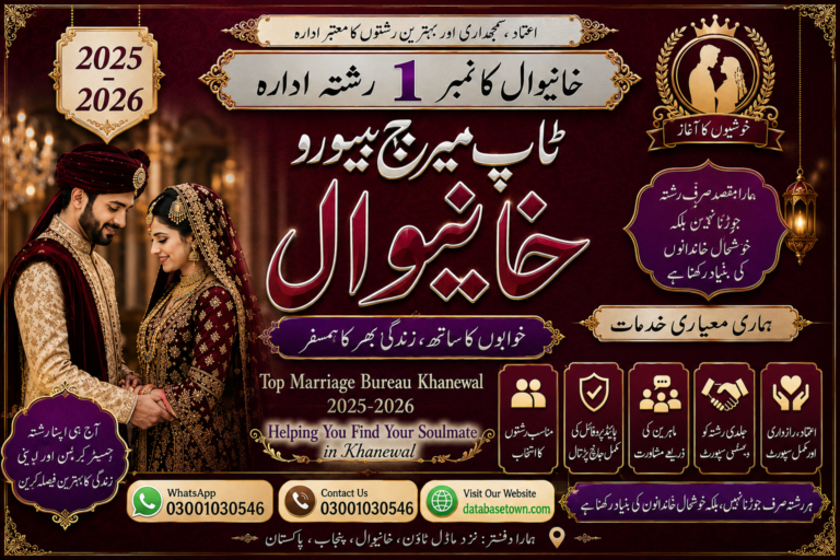 Top Marriage Bureau Khanewal 2025-2026 Helping You Find Your Soulmate in Khanewal