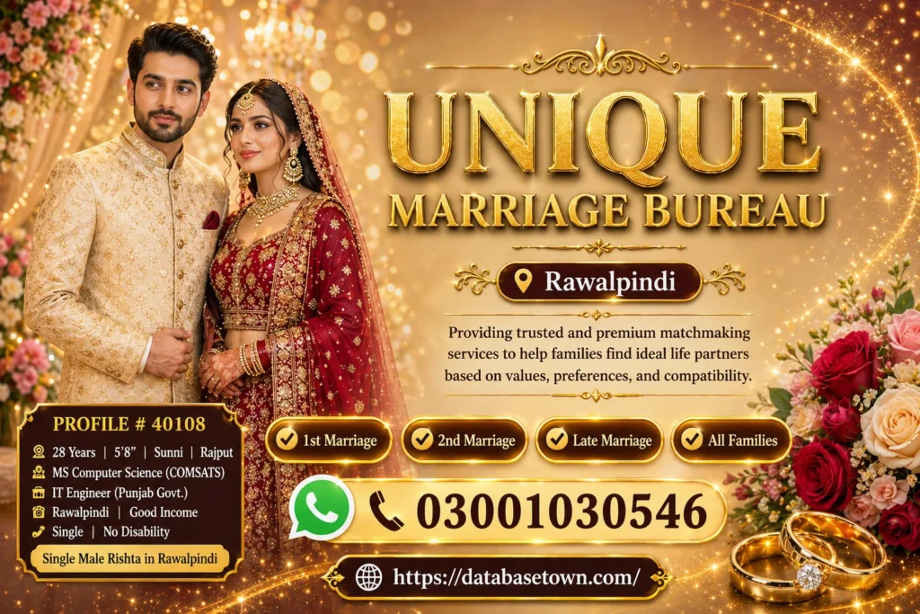 Single Male Rishta in Rawalpindi – Unique Marriage Bureau for Trusted, Verified and Modern Matchmaking Solutions 1