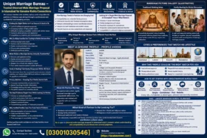 Unique Marriage Bureau – Trusted Divorced Male Marriage Proposal in Islamabad for Genuine Rishta Connections