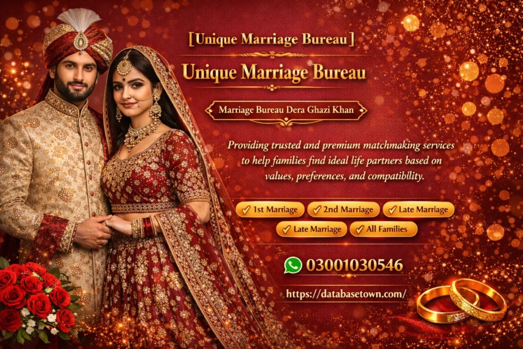 Authentic Marriage Bureau Dera Ghazi Khan 70% Match Success 1