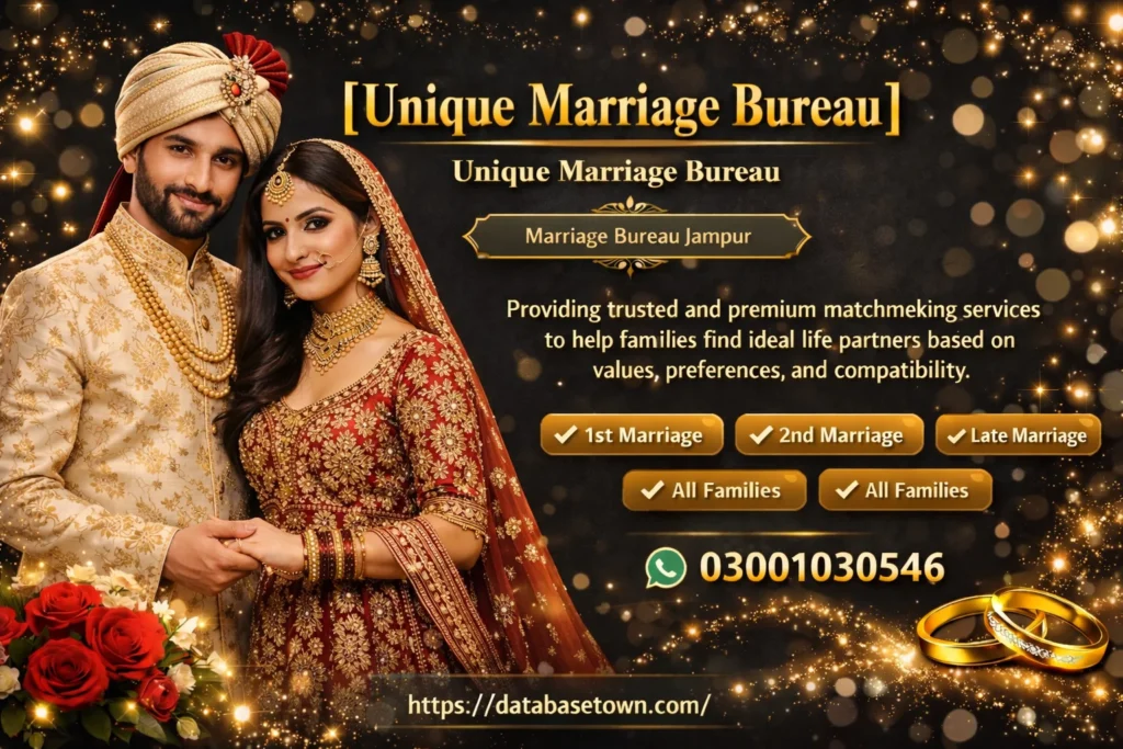 Leading Marriage Bureau Jampur 95% Success Rate 1