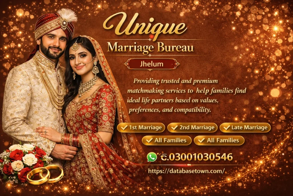 Popular Marriage Bureau Jhelum 100+ Verified Families 1