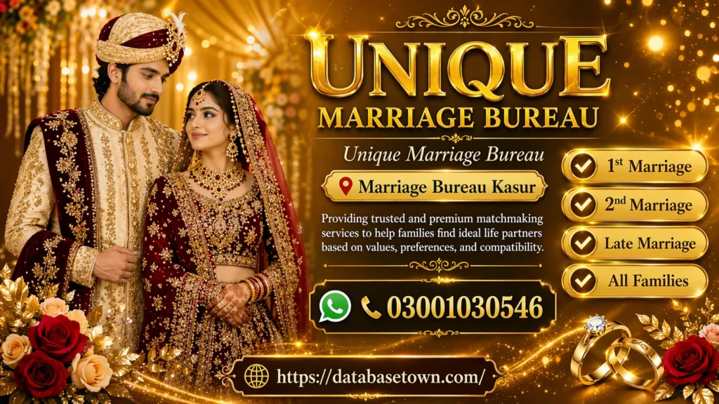 Verified Marriage Bureau Kasur 24/7 Support Service 1