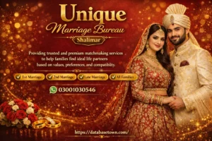 Leading Marriage Bureau Shaslimar 3000+ Verified Rishtas