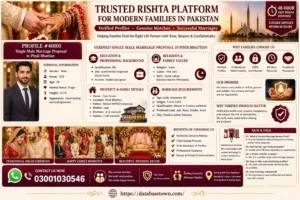 Unique Marriage Bureau – Single Male Marriage Proposal in Pindi for Verified Rishtas