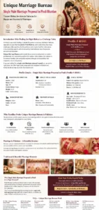 Unique Marriage Bureau – Single Male Marriage Proposal in Pindi for Verified Rishtas