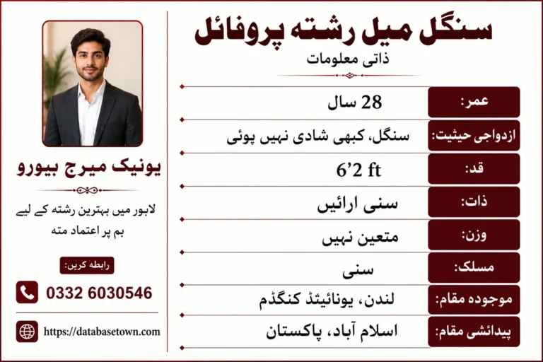 Single Male Rishta Profile