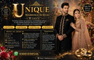 Unique Marriage Bureau – Trusted Platform for Single Male Rishta in Karachi with Verified Family Matches