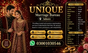 Unique Marriage Bureau Lahore – Advanced Matchmaking Solutions for Verified Rishta Networks