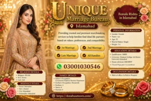 Unique Marriage Bureau Islamabad – Top rated female Rishta in islamabad System for Modern Families