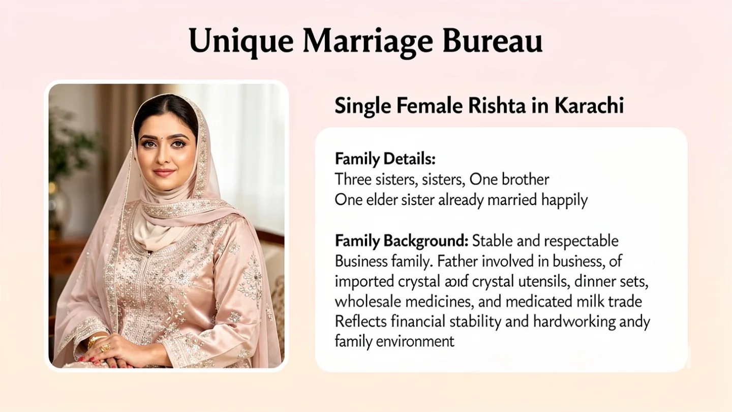Single Female rishta in Karachi