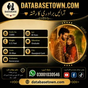 Respectable Single Male Marriage Rishta Rawalpindi – Profile No. 15095 | Unique Marriage Bureau