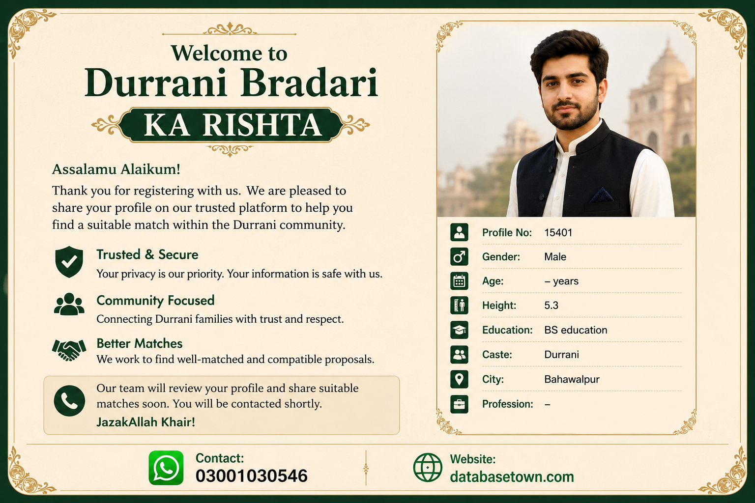 Divorced Female Rishta