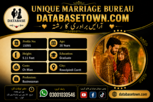 Respectable Single Male Marriage Rishta Rawalpindi – Profile No. 15095 | Unique Marriage Bureau