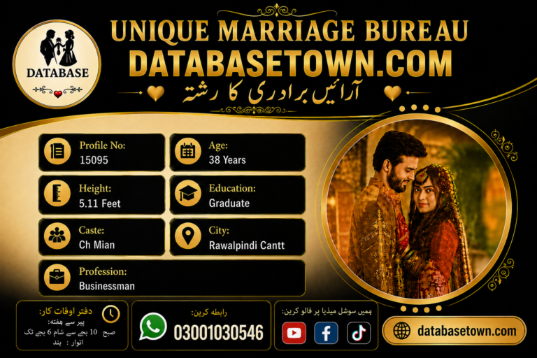 Single Male Marriage Rishta Rawalpindi