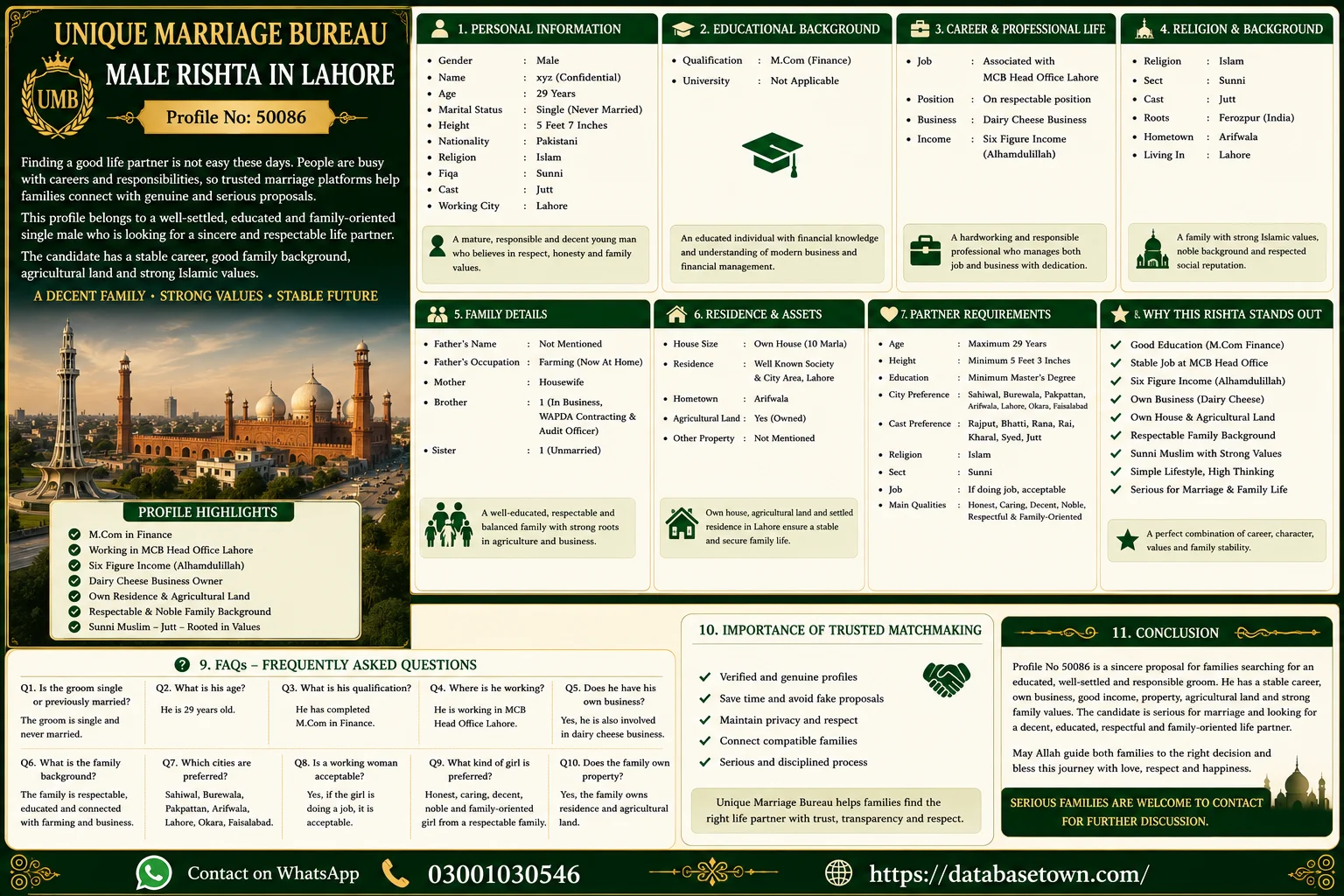 Male Rishta in Lahore