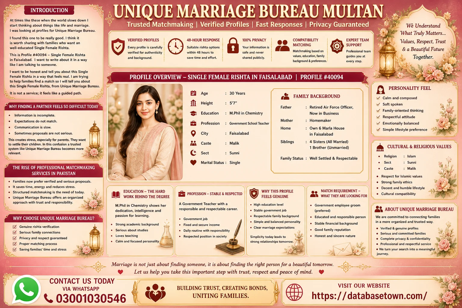 Profile Single Female (Pakpatan)