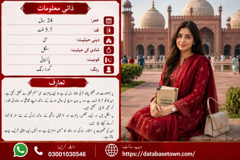 Single Female Rishta in Marriage Bureau Gujranwala