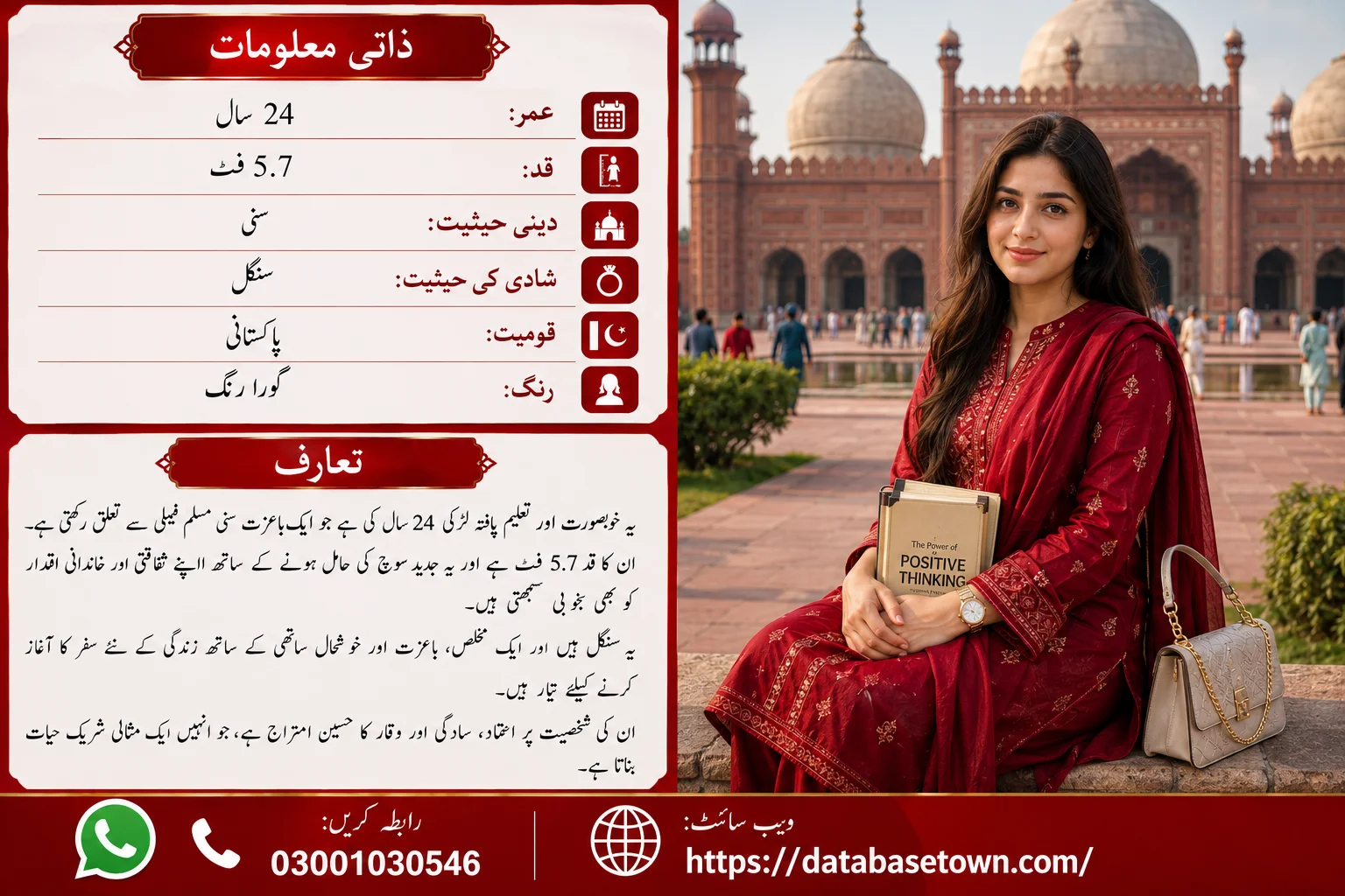 Single Female Rishta in Marriage Bureau Gujranwala
