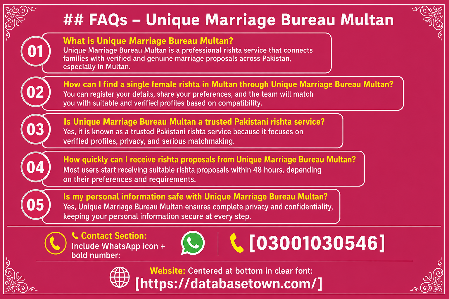 Single Female Rishta in Multan Online