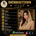 Single Female Rishta in Muzaffargarh City