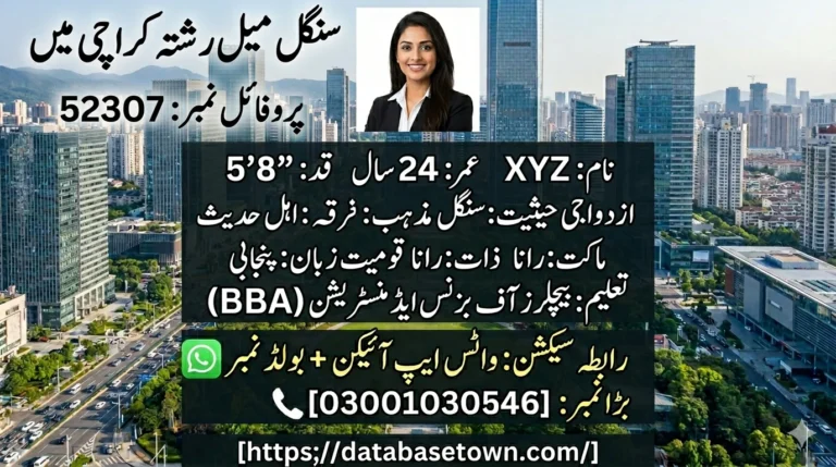 Single Male Rishta in Karachi