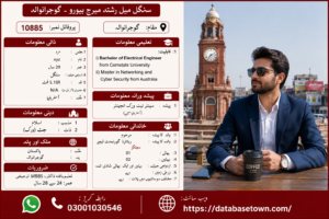 Single Male Rishta in Marriage Bureau Gujranwala – Profile 10885 | Unique Marriage Bureau