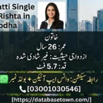 Sunni Bhatti Single Female Rishta in Sargodha