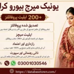 Unique Marriage Bureau Karachi. 200+ Elite Profiles